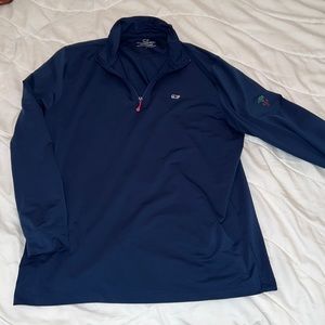 Vineyard Vines Navy 1/4 Zip Pullover (LARGE)